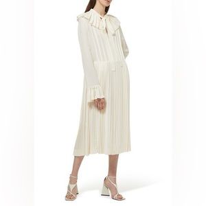 NWT Victoria Beckham Silk Tea Pleated Dress